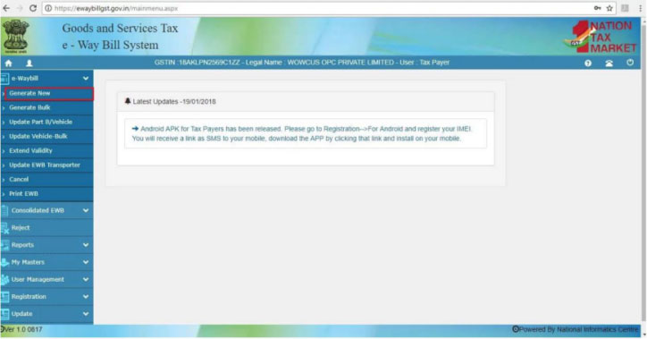 Guide to E-Way Bill Generation and Documentation Online Guide to E-Way Bill Generation and Documentation Online